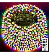 KNONEW Outdoor Christmas Lights 403FT 1000 LED String Lights 8 Modes & Timer Fairy Light Plug in ...