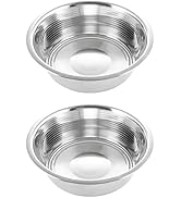 Hell Blues 2 Pack Stainless Steel Dog Bowls, 9 inch Replacement Food Bowl for Raised Feeder/Pet W...