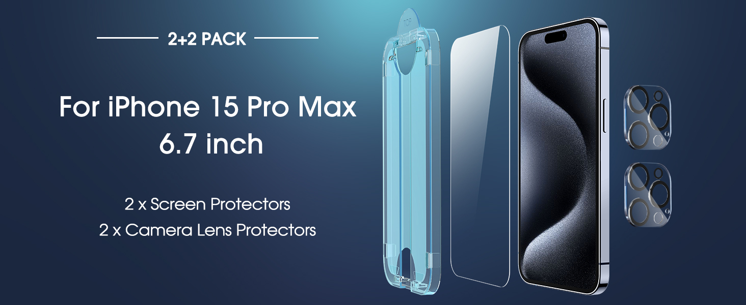 amFilm OneTouch iPhone 15 pro max 6.1" screen protector