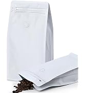 50 PCS Coffee Bags with Valve, (8 oz, 0.5 lb) Stand Up Pouches, Resealable Coffee Bean Bags, Vent...