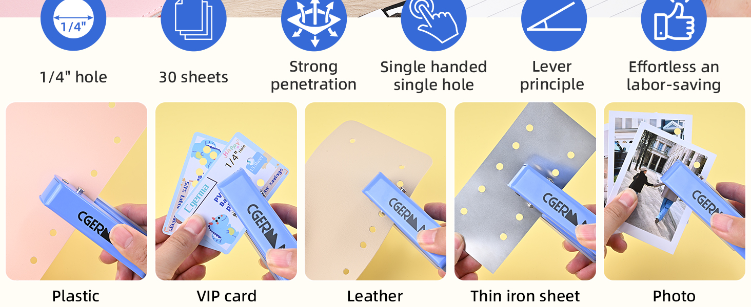 single hole punches