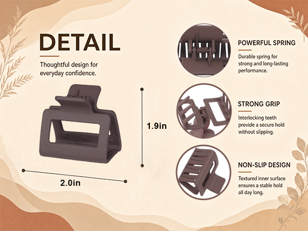 Medium Square Hair Claw Clips