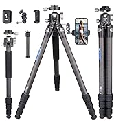 Compact Carbon Fiber Tripod with 40mm Low Profile Ball Head Kit 10-Layer Carbon Travel Camera Sta...