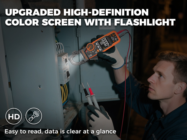 UPGRADED HICH-DEFINITION COLOR SCREEN WITH FLASHLIGHT