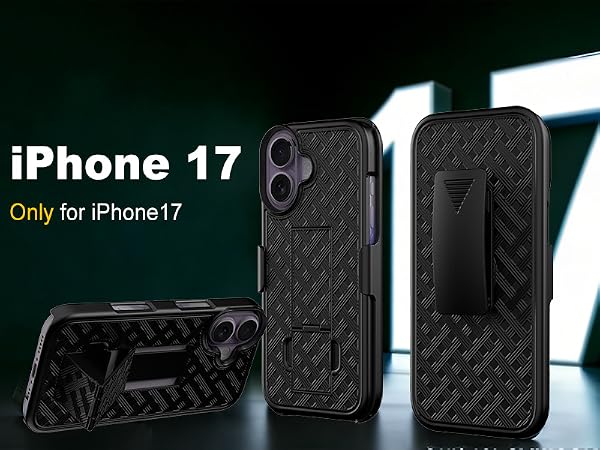 Ailiber Compatible for iPhone 17 Case Holster with Screen Protector