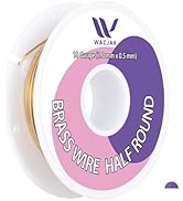Half Round Brass Wire 18ga, 1.0mmx0.5mm, 27ft – Versatile Brass Wire for Jewelry Making