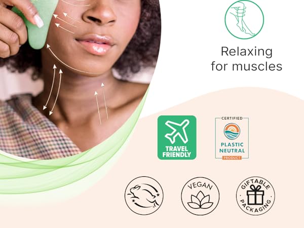 rose quartz gua sha shua face stone kit guacha gu qua quasha real jade gasha tool massage facial
