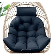 MAGIC ELEPHANT Egg Chair Cushion, Memory Foam Hanging Egg Chair Cushion Replacement, Indoor Outdo...