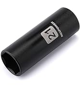 MIXPOWER 1/2-Inch Drive Deep Impact Socket, 21mm, CR-V, Metric, 6 Point, Deep