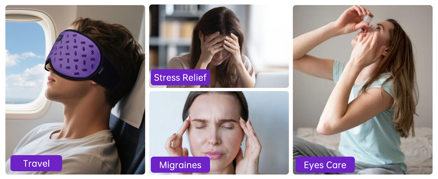 weighted cooling eye mask for sleeping bluetooth sleep mask