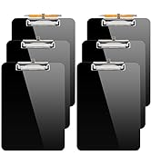Sooez 6 Pack Plastic Clip Boards 8.5x11, Clipboard with Pen Holder & Low Profile Clip, Nursing Cl...