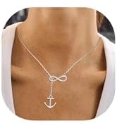BriLove Gifts for Mom 925 Sterling Silver Infinity with Anchor Pendant Necklaces for Women Mother...
