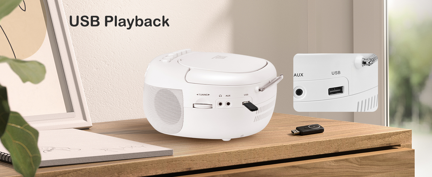 cd cassette player with usb playback
