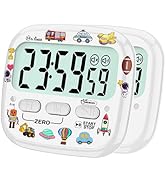 AyayaBoss 2-Pack Magnetic Kitchen Timers for Cooking, Digital Stop Watch Countdown Timer for Kids...