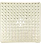 Naoloture Beige Square Shower Bathtub Mat Non Slip 21x21 Inch, Soft Bath Mat for Inside Shower Tu...
