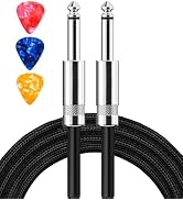 Aqdocvf Guitar Cable, Guitar Cord 20ft AMP Cord for Bass & Electric Guitars/Keyboard/Mandolin TS ...