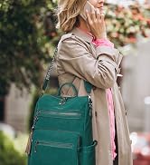 Shrrie Backpack Purse for Women Leather Fashion Designer Travel Backpack Convertible Shoulder Sat...