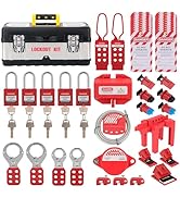 TOKCKYBL Lockout Tagout Kit Electrical Loto - 67 PCS OSHA Compliant Safety Kit with Padlocks, Has...