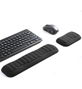 UnivoColors Compact-Sized Keyboard & Mouse Wrist Rest Set-Ergonomic 3.0 Upgrade with Wave Curve S...