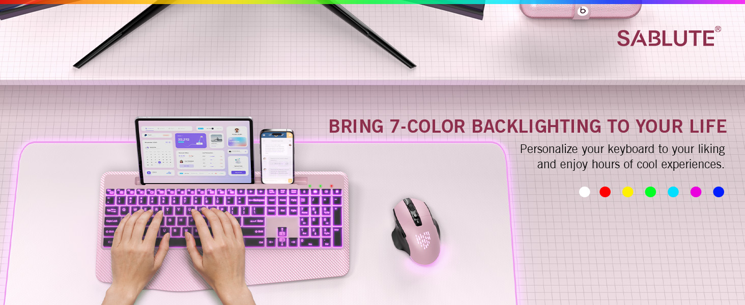 full-size ergonomic wireless keyboard and mouse
