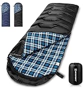 Bessport Sleeping Bag Winter | Flannel Lined 18? - 32? Extreme 3-4 Season Warm & Cool Weather Adu...