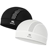 MELASA Skull Cap Lightweight Beanie, Breathable Cycling Cap, Sweat Wicking Motorcycle Helmet Hard...