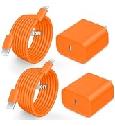 AISNI 2 Pack Fast Charger Block with 10 FT Type C Charger Cord | 2 Pack 20W PD USB C Charger Bloc...