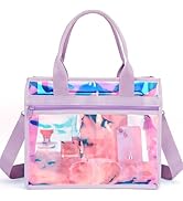 Fammart Iridescent Clear Beach Bag for Women, Large Pool Tote Cruise Vacation Essentials - Waterp...