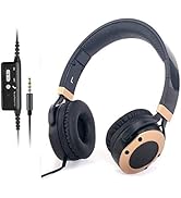MONODEAL Active Noise Cancelling Headphones with Microphone and Airplane Adapter, Folding and Lig...