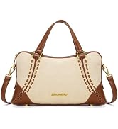 Montana West Faux Suede Satchel Crossbody Bag for Women, Western Style Top Handle Handbag with Ad...