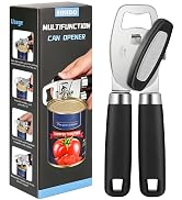 EEKEDO Can Opener Manual, Heavy Duty Stainless Steel Can Opener and Bottle Opener with Magnet, Mu...