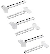 6Pcs Silvery Metal Tube Squeezer Keys, Tube Toothpaste Squeezer Keys Metal Hair Dye Color Key Rol...