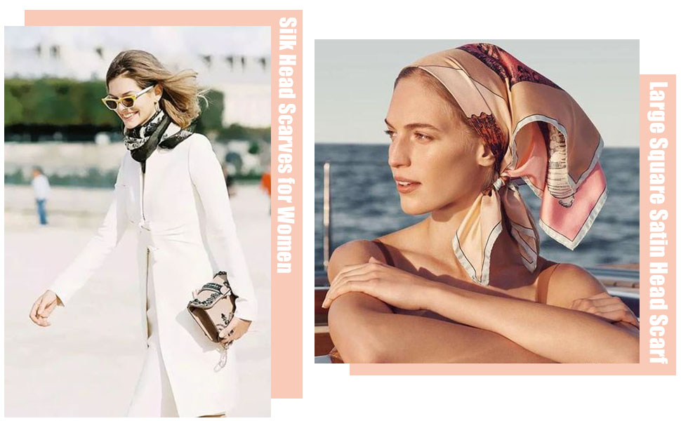 Silk Head Scarves for Women