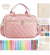 Bible Journaling Kit – Quilted Bible Cover Case for Women, 31 Highlighters, 75 Tabs, Bible Study ...