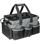 Boczif Cleaning Caddy Bag Wearable, Supplies Organizer With Handle, Shoulder Straps & Detachable ...