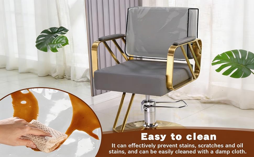 Clear Square Hairdressing Chair Back Covers