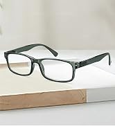 LUFF Reading Glasses Men Oversized Blue Light Readers for Women Spring Hinge Computer