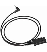 TruVoice 2.5mm Jack to QD Bottom Adapter Cable - Compatible/Replacement for Plantronics 2.5mm Por...