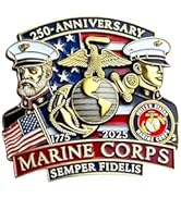 250th Anniversary U.S. NAVY Commemorative Pin, Marine Corps Army Military Emblem Lapel Alloy Pin