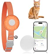ZFSJTAG Cat Tracker, GPS Tracker for Cats, No Monthly Fee Pet Tracker for Cats Compatible with Ap...