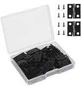VIPMOON 50Pcs Mini Hinges for Wooden Jewelry Box Decoration, 18mm x 15mm Small Hinges with 200 Ti...
