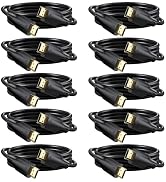 DoroJepi 8K HDMI Cable 10-Pack 6FT, Ultra High Speed HDMI 2.1 Cable 48Gbps Supports 8K@60Hz 4K@12...