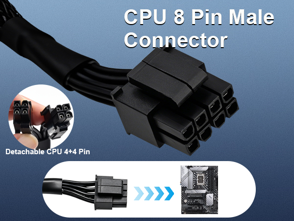CPU 8(4+4) Pin Extension Power Adapter