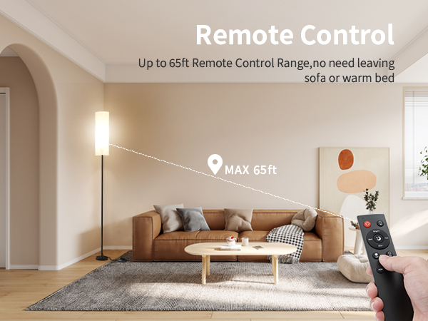 Remote control Floor Lamp at the Corner