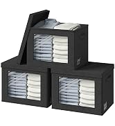 Storage Bins with Lids,Transparent Window Fabric Storage Boxes,Foldable Storage Baskets with Hand...
