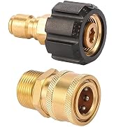 Sanpaint Pressure Washer Quick Connect Fittings, Quick Connect Kit M22 14mm to 3/8 Inch, 2 Pieces