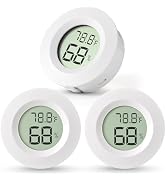 Atogou 3-Pack Mini Hygrometer & Thermometer, Indoor Outdoor Digital Humidity Meter Gauge Temperat...