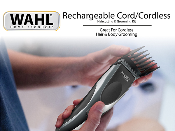 Wahl Rechargeable Cord Cordless Hair Clipper Wireless Haircutting Grooming Kit