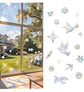 83 Pcs Bird-Friendly Window Clings – Anti-Collision Decals to Protect Birds – Non-Adhesive Reusab...