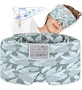 LC-dolida Sleep Mask with Bluetooth Headphones, Extra Large Silk Eye Mask for Sleeping Side Day S...